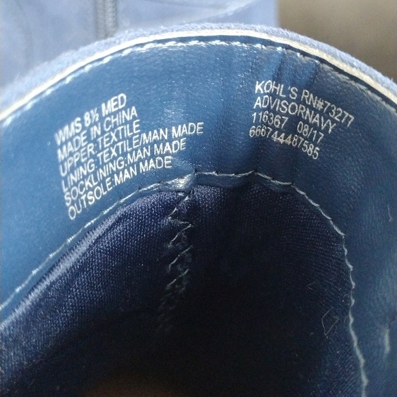 Apt 9 Navy Blue Boots Size 8.5 - Picture 8 of 9